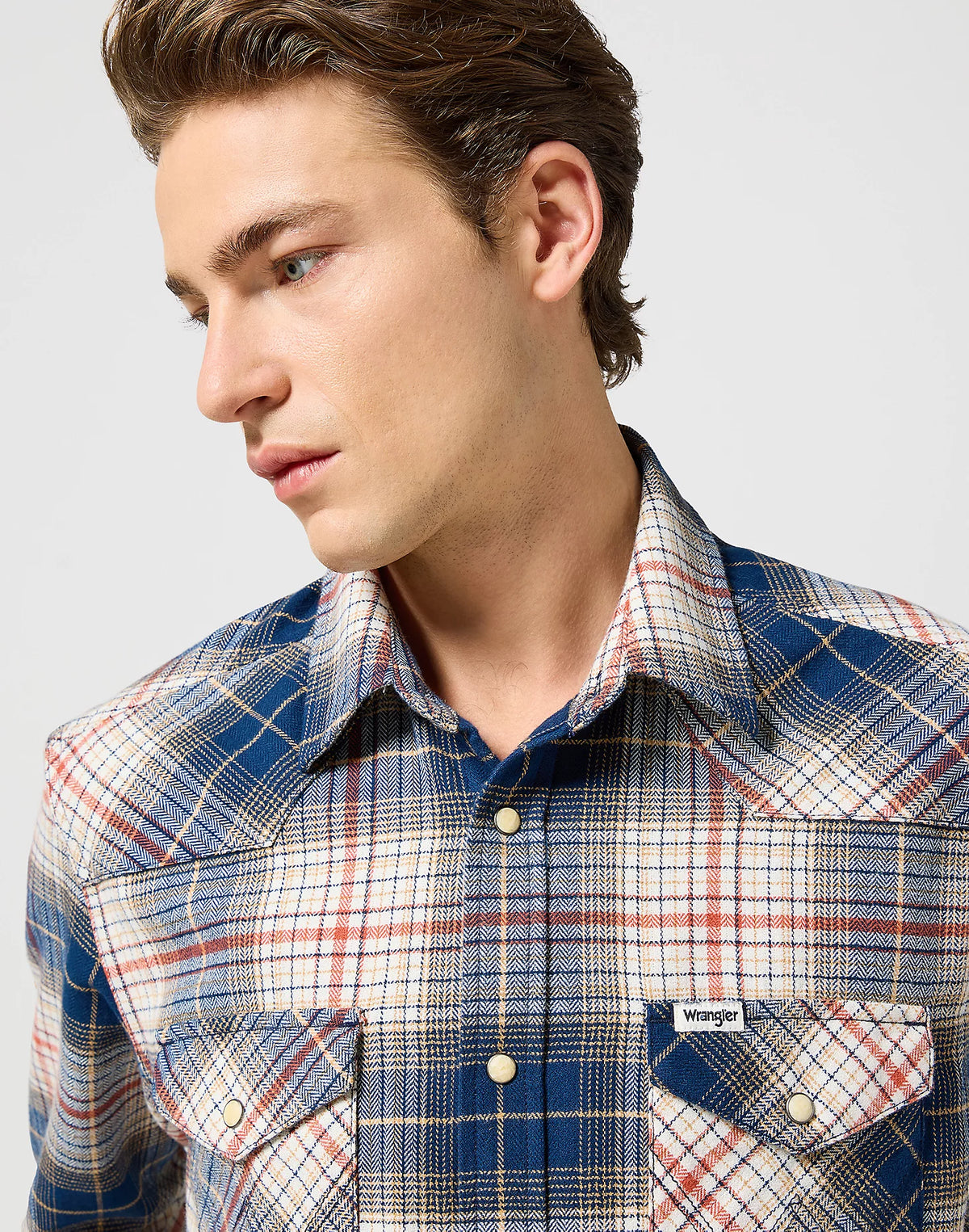 Wrangler Western Shirt Navy/Red