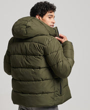 Load image into Gallery viewer, Superdry Hooded Sports Puffer Jacket DARK MOSS
