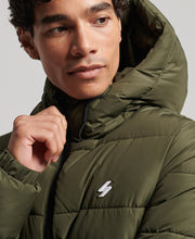 Load image into Gallery viewer, Superdry Hooded Sports Puffer Jacket DARK MOSS
