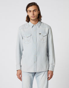 Wrangler Icon Shirt Blue-Rhapsody