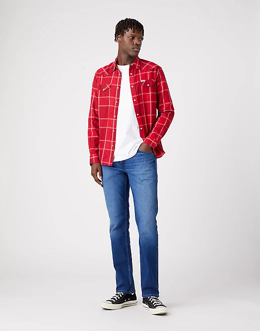 Wrangler WESTERN SHIRT IN FORMULA RED