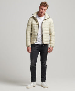 Superdry Hooded Classic Puffer Jacket (Beige)