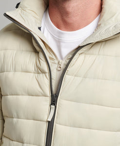 Superdry Hooded Classic Puffer Jacket (Beige)