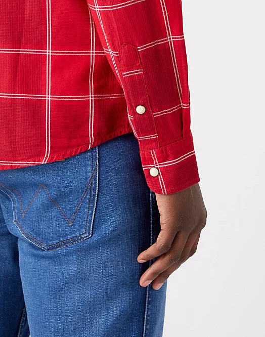 Wrangler WESTERN SHIRT IN FORMULA RED