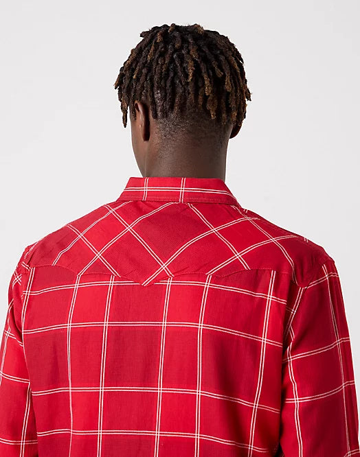 Wrangler WESTERN SHIRT IN FORMULA RED